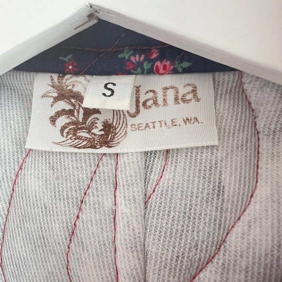 Vintage 60s 70s Quilted Floral Light Jacket Oversized Cottagecore Grandmacore - Picture 7 of 9